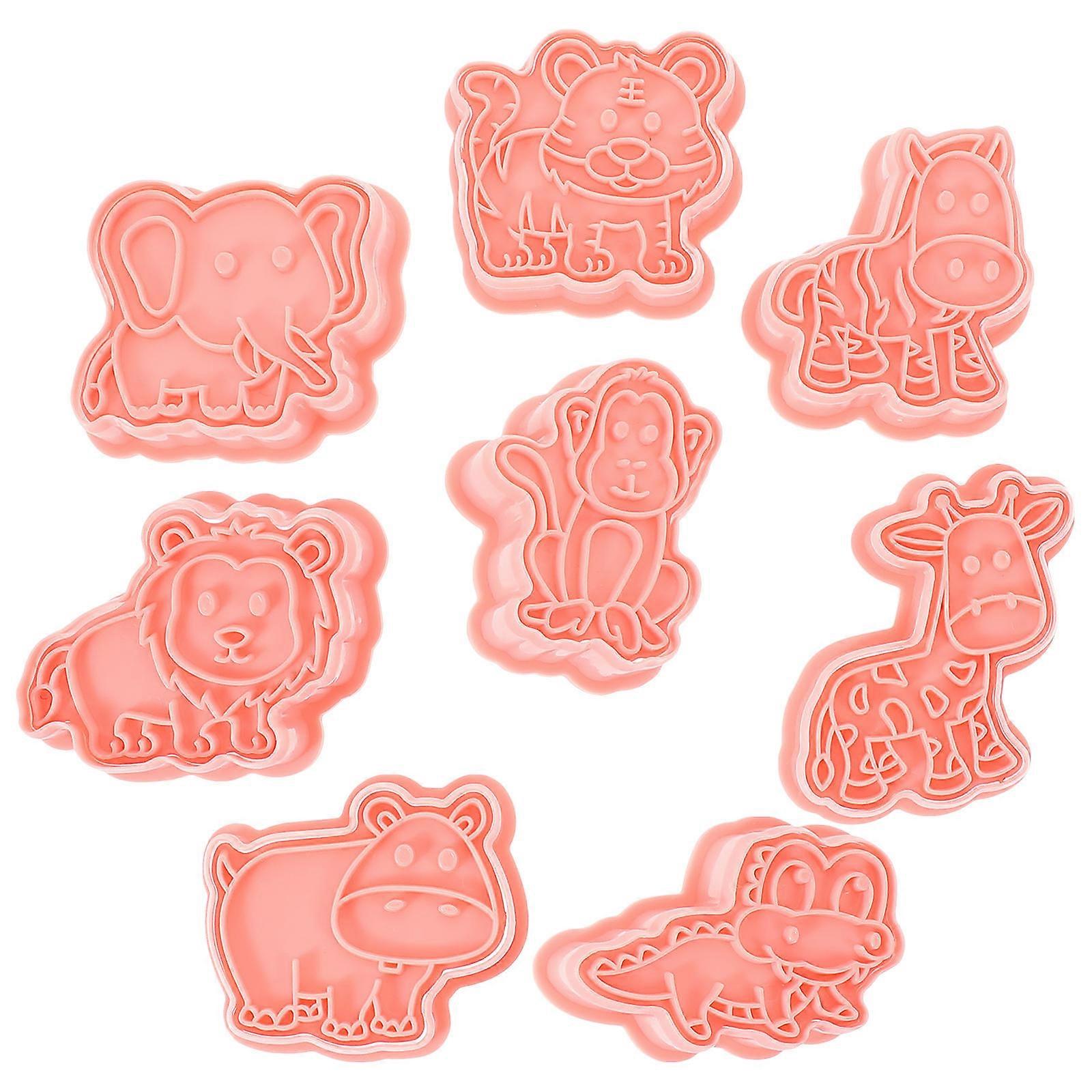Reusable Cookie Molds 8Pcs Baking Tool For Fun DIY Home Use Pink Design