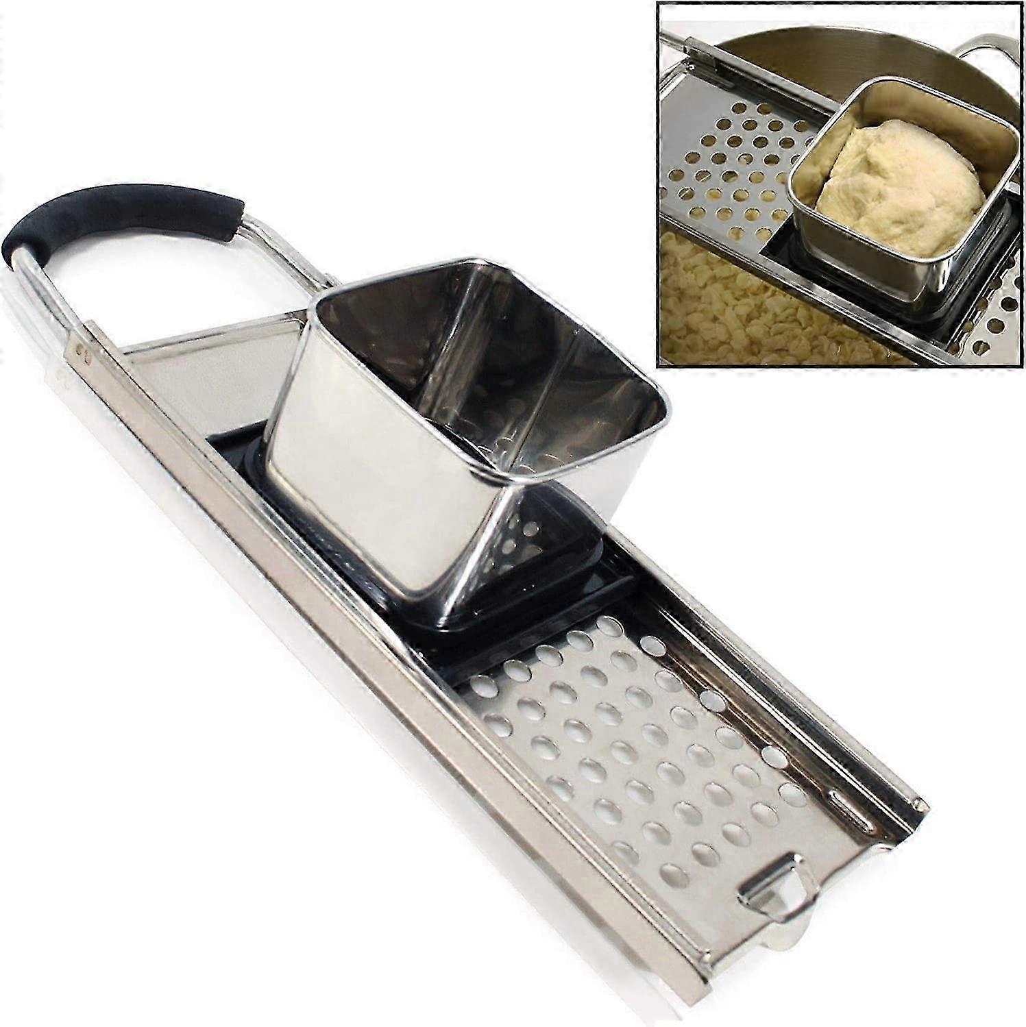 A Premium Gnocchi Maker made from Stainless Steel with a Comfortable Handle for ease of use