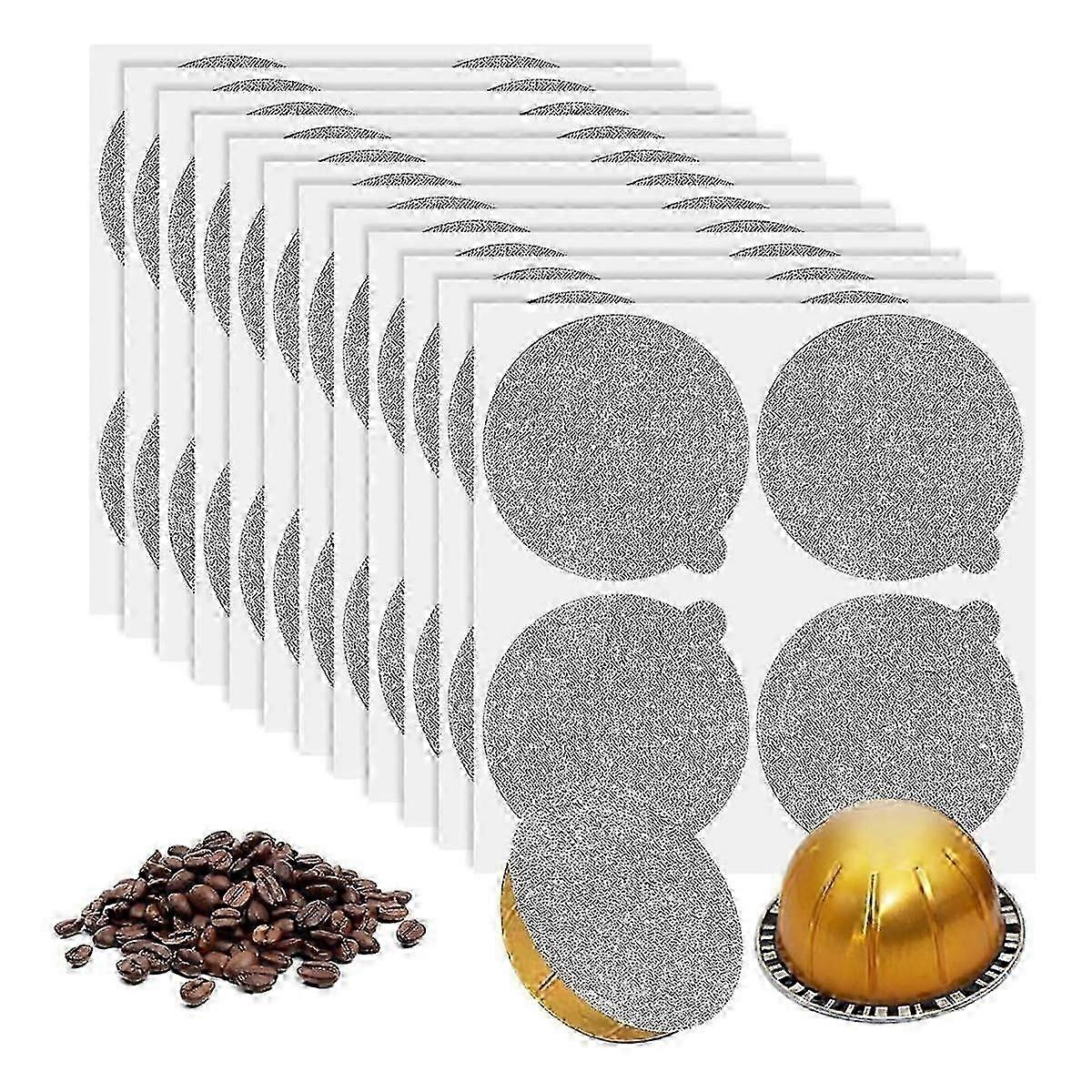Aluminum Foils Lids Seals - Reuse Capsules Coffee Pods 120Pcs, for Vertuoline Vertuo Reuse Coffee P