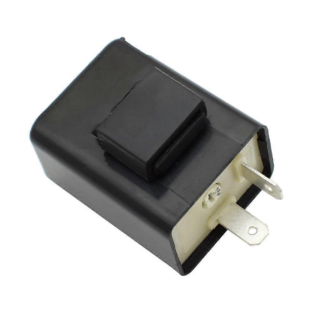 12V Universal Motorcycle Blink Relay Summer Beep with Sound Adjustable Turn Signal Indicator Accessory Part Black