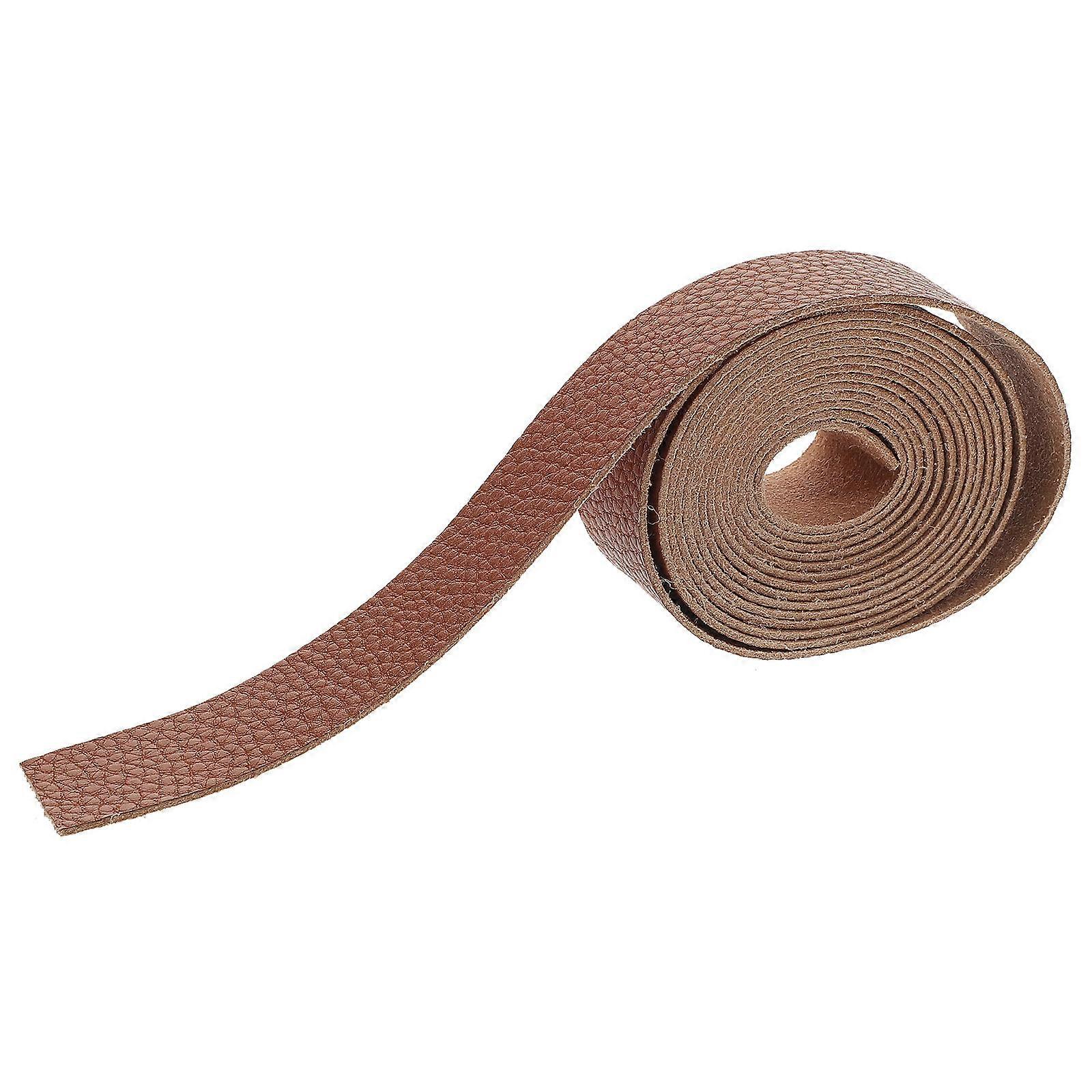 Brown PU Strap for DIY Crafts and Decor MultiFunctional Crafting Material 1 Roll
