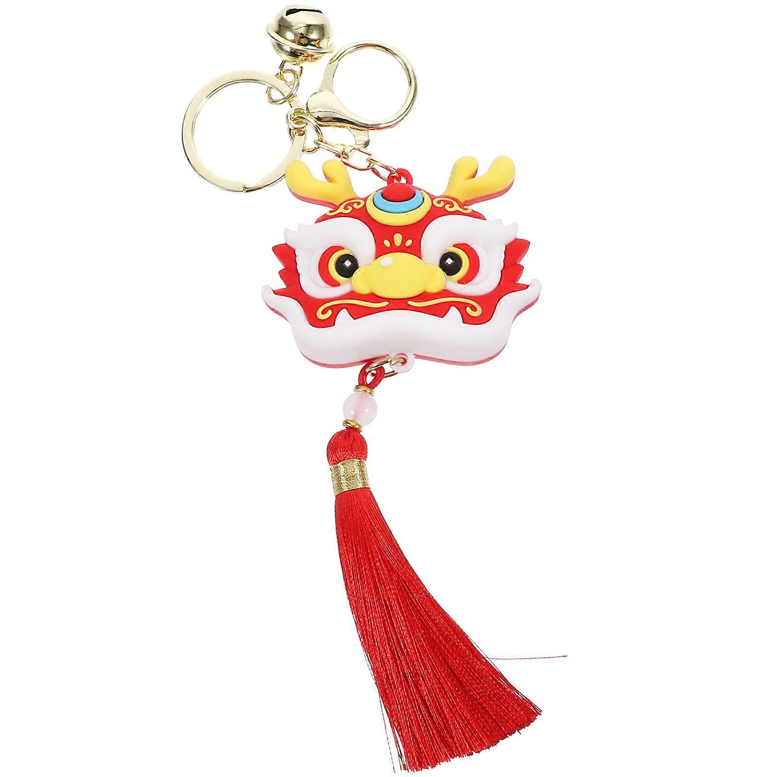 装飾用レッドドラゴンキーホルダー亜鉛合金とシリコン素材ハンドバッグやギフト用のユニークなデザイン