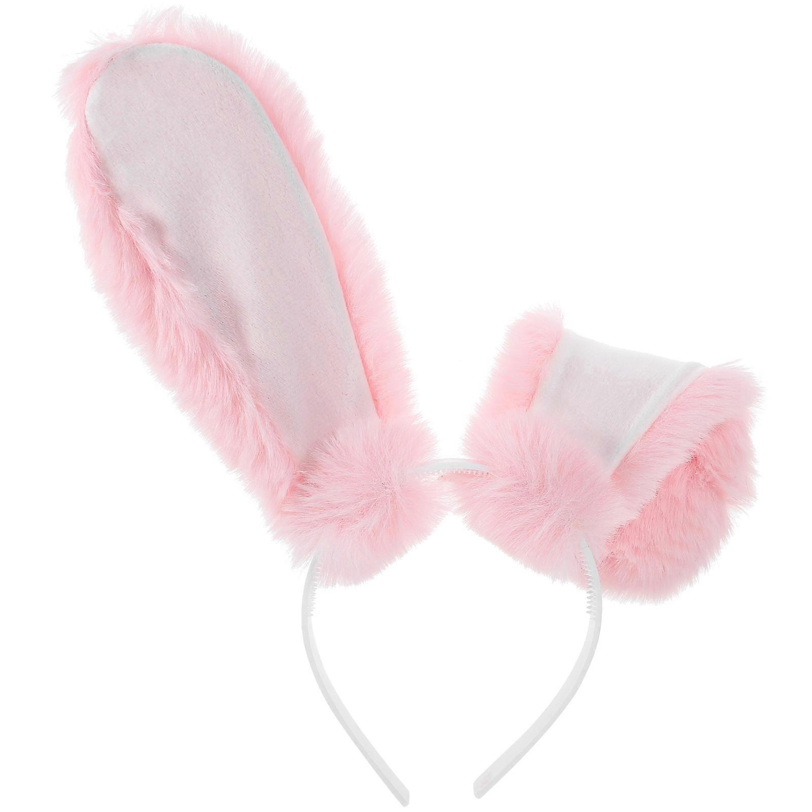 Animal Ears Hair Clasp for Holiday Party and Easter Cosplay in Pink with Cute Design for Photo Prop 1Set