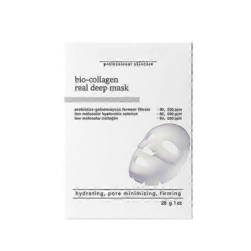 4Pcs Collagen Glow Mask Overnight, Deep Hydrating Face Mask, Bio-Collagen Real, Revitalize Your Skin with Low Molecular Weight Collagen Mask