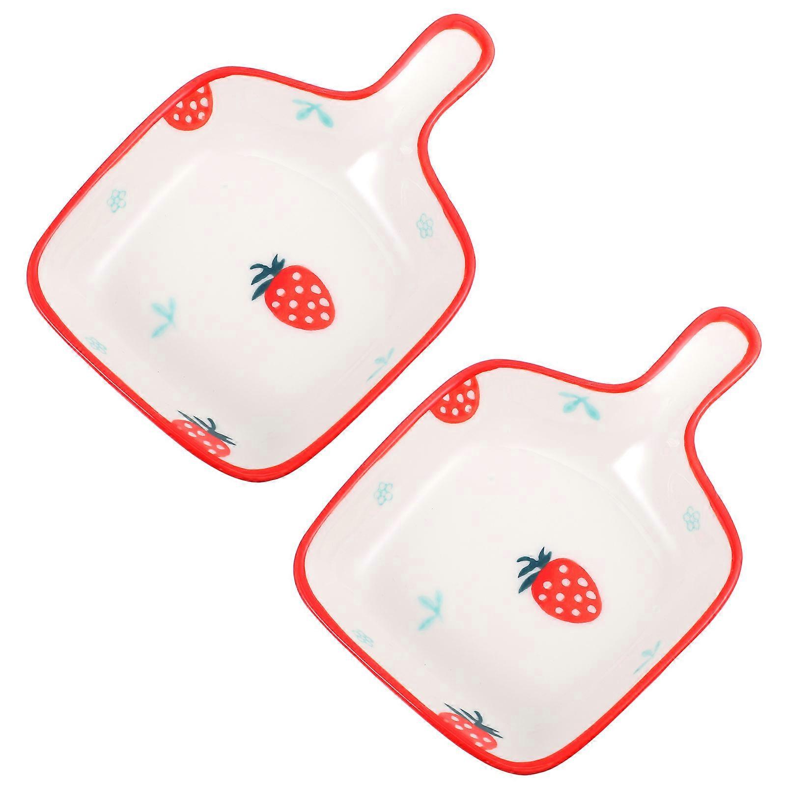 2Pcs Sauce Dishes for Home Use Serving Sauces Smooth Ceramic Multi Color