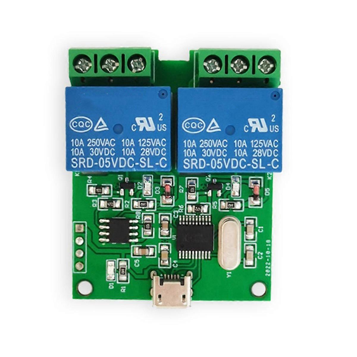 LCUS-2 Type 2 Way USB Relay Module USB Intelligent Control Switch Computer Serial Port USB Control Relay