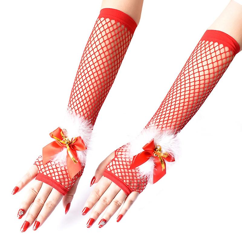 Long Fishnet Gloves Hollow Fishnet Decorative Gloves