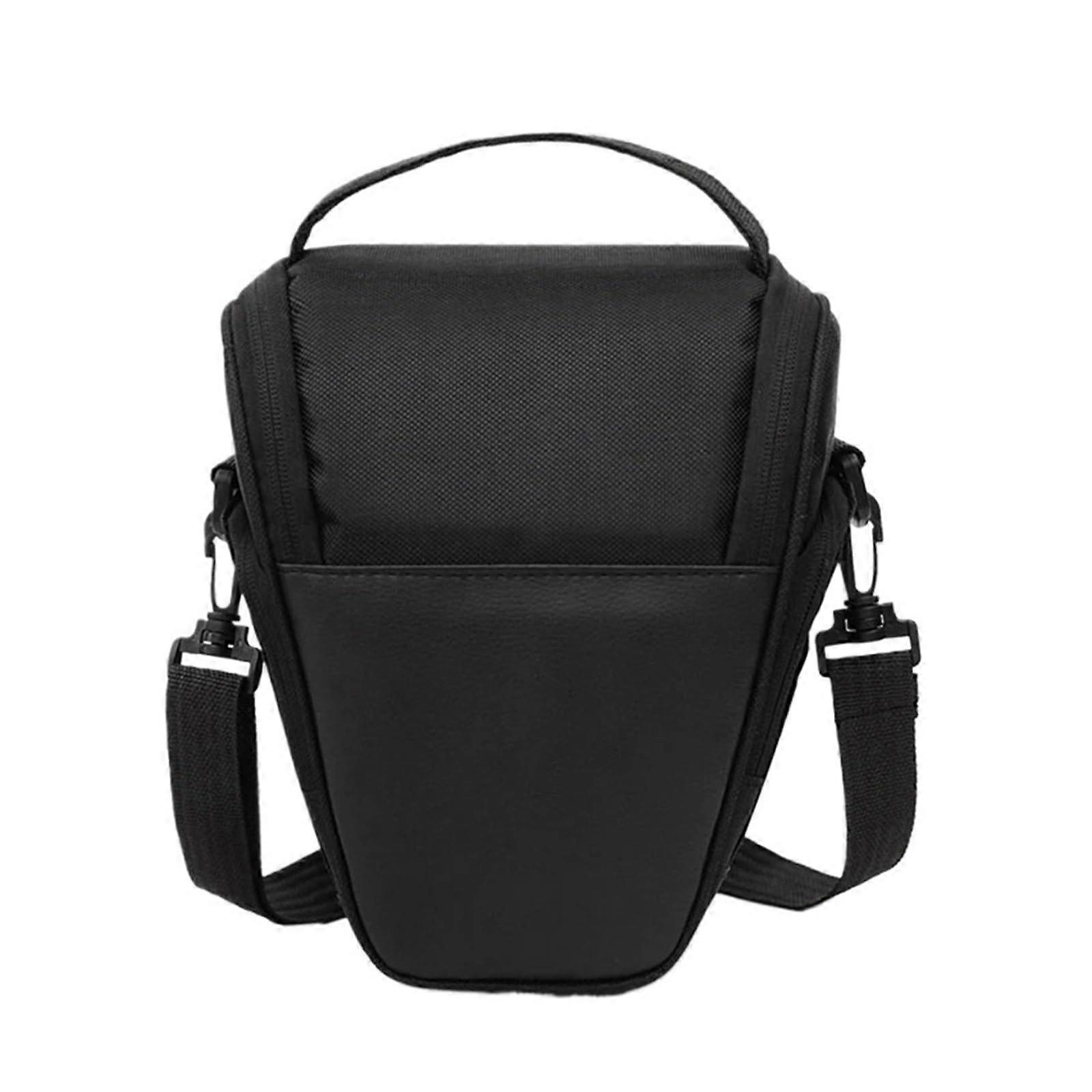 Camera bag small camera bag, triangular, camera bag, shoulder bag, digital camera bag for DSLR/SLR camera black