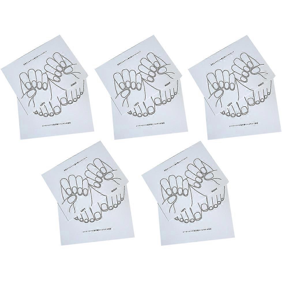 10Pcs White Paper Nail Display Cards for Salon Use Perfect for Displaying Nail Art