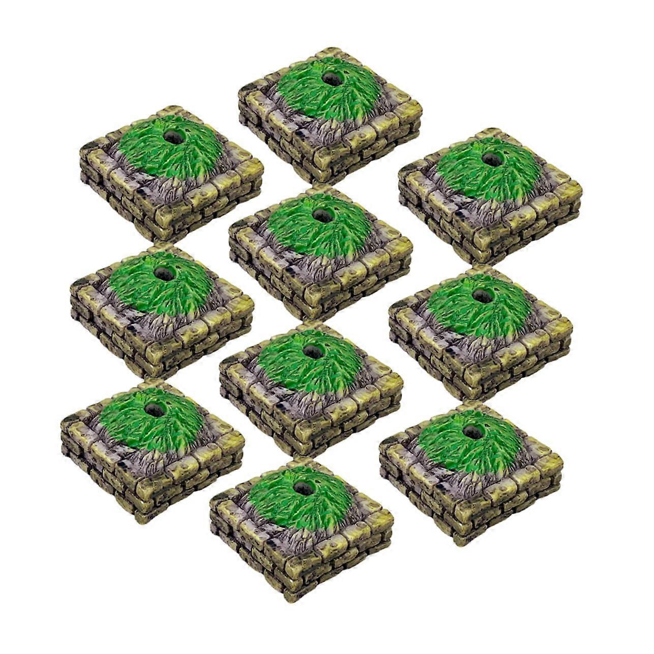 Artificial Tree Stand 10-Piece Set For Sand Table Decor Realistic Landscape Models DIY Micro Scenes Craft Projects