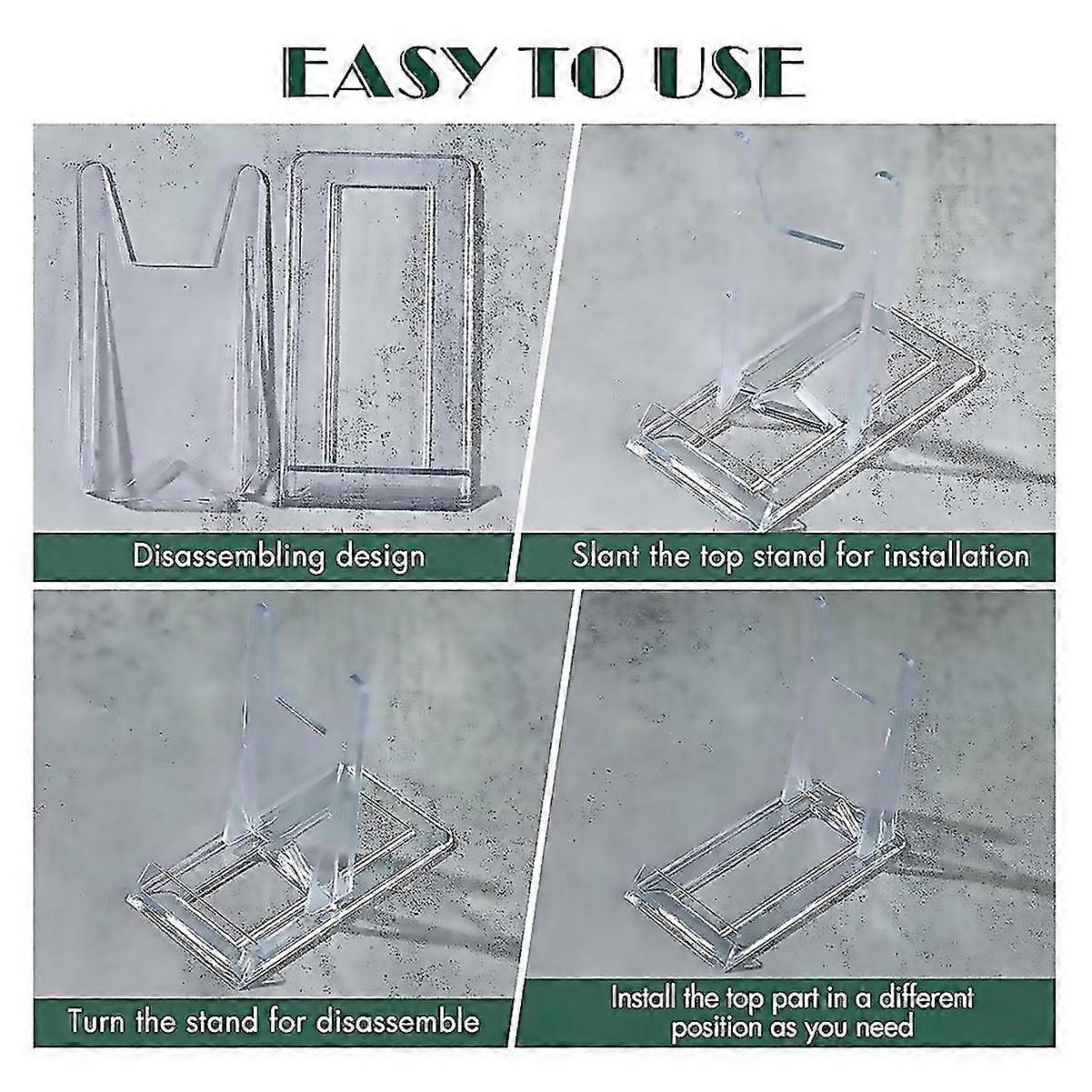 For 16pcs book stand for display crystal book holder display adjustable