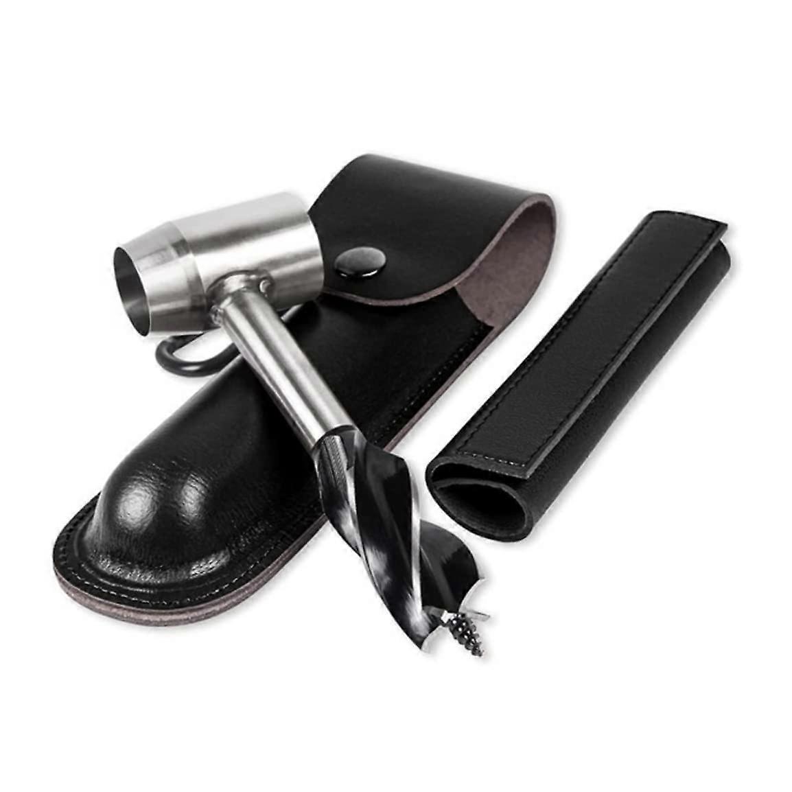 Multifunction Manual Survival Drill with Leather Case and Shell Key for Outdoor Camping Equipment