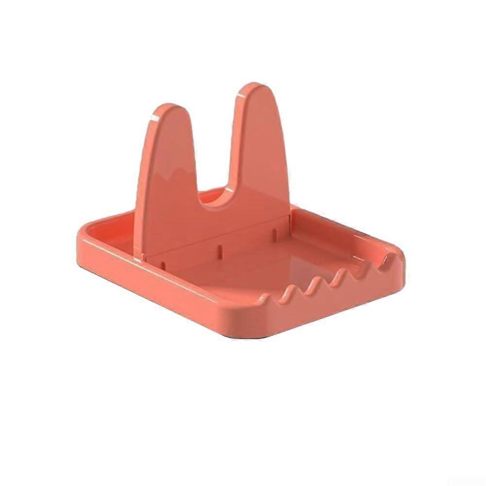 Practical kitchen utensil organizer, spoon holder, and pot lid holder, detachable and foldable design for spacesaving efficiency (Pink) rose