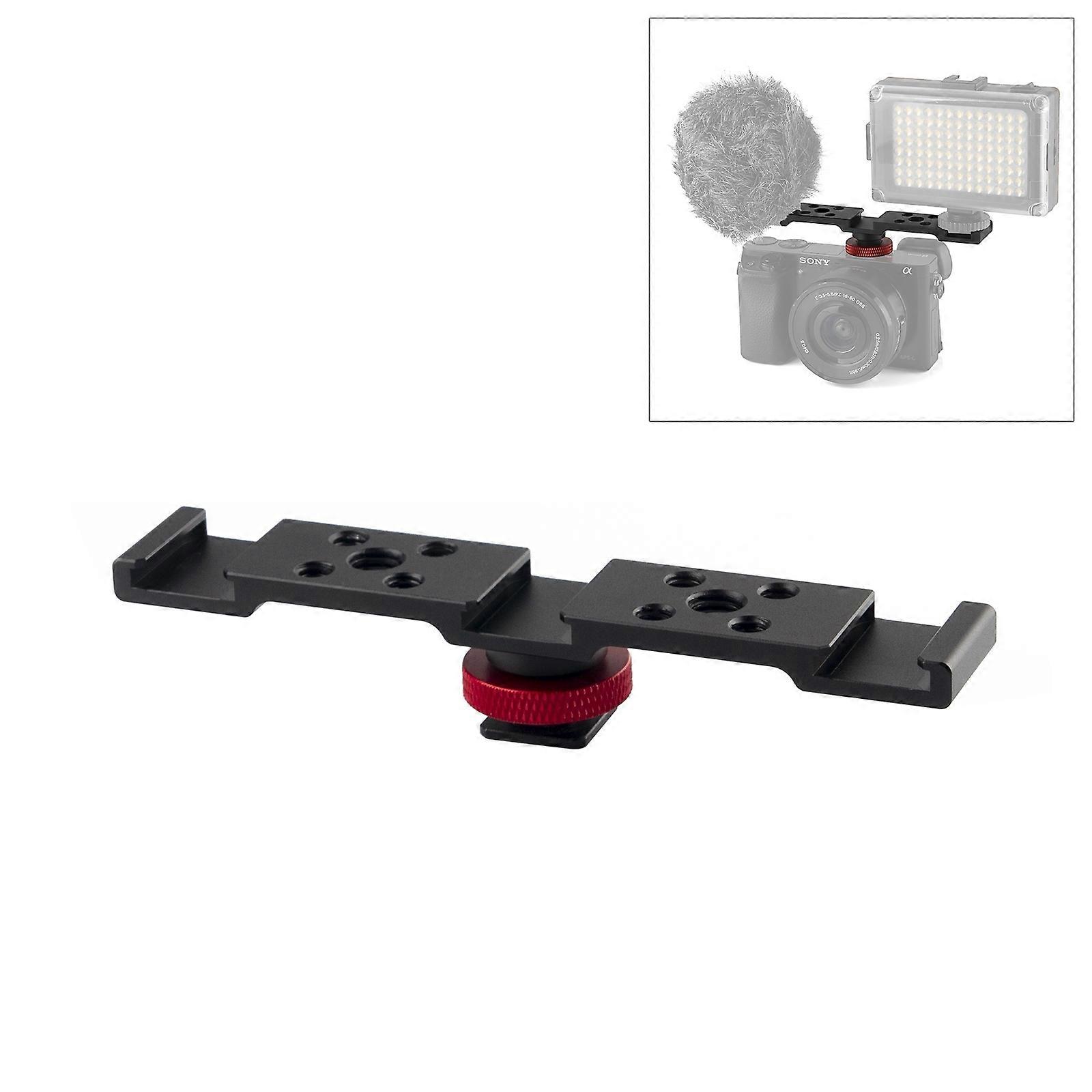 TKdaddy PULUZ PU523B Triple Cold Shoe Mount Adapter Extension Bar Bracket for Tripod / Microphone / LED Light