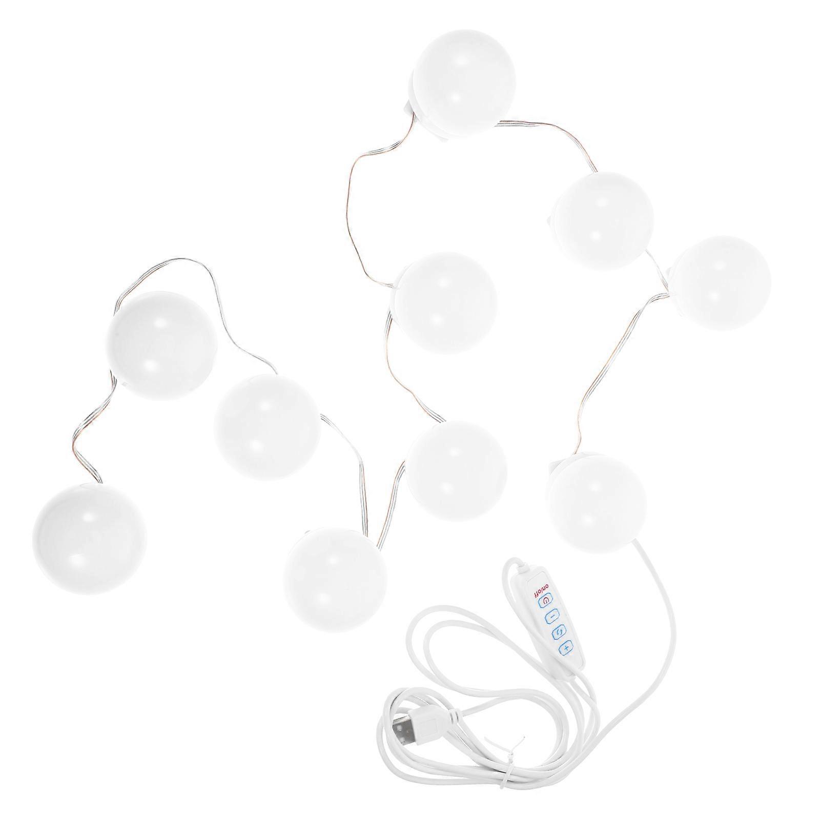 Vanity Light Bulb Mirror Front Light for Dressing Table White Plastic Fill Lamp 10Pcs