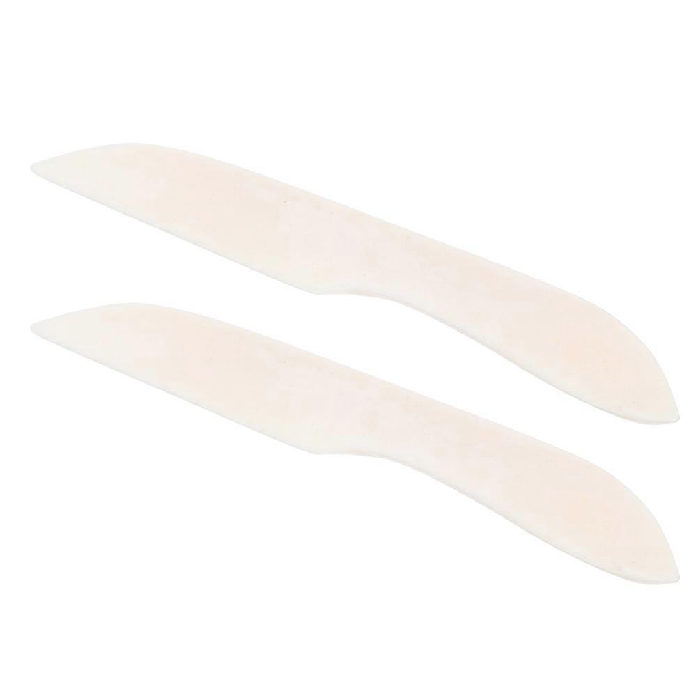 Craft Bone Folder Paper Folder Tool Bone Material Beige for Grinding 2Pcs