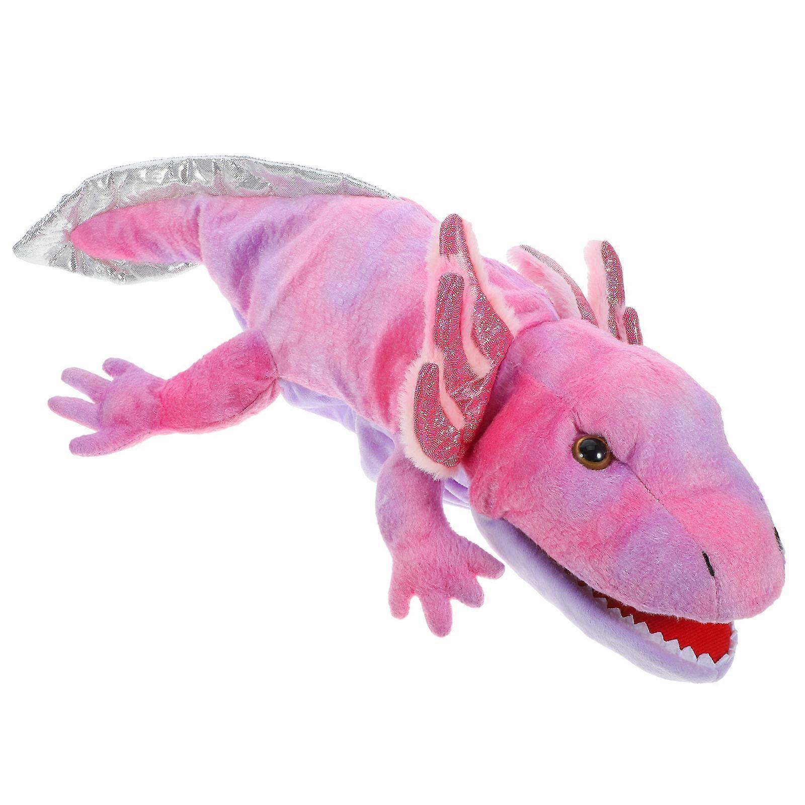 Hand Puppet Animal Salamander for Children's Toy Plush Violet Storytelling 1Pack