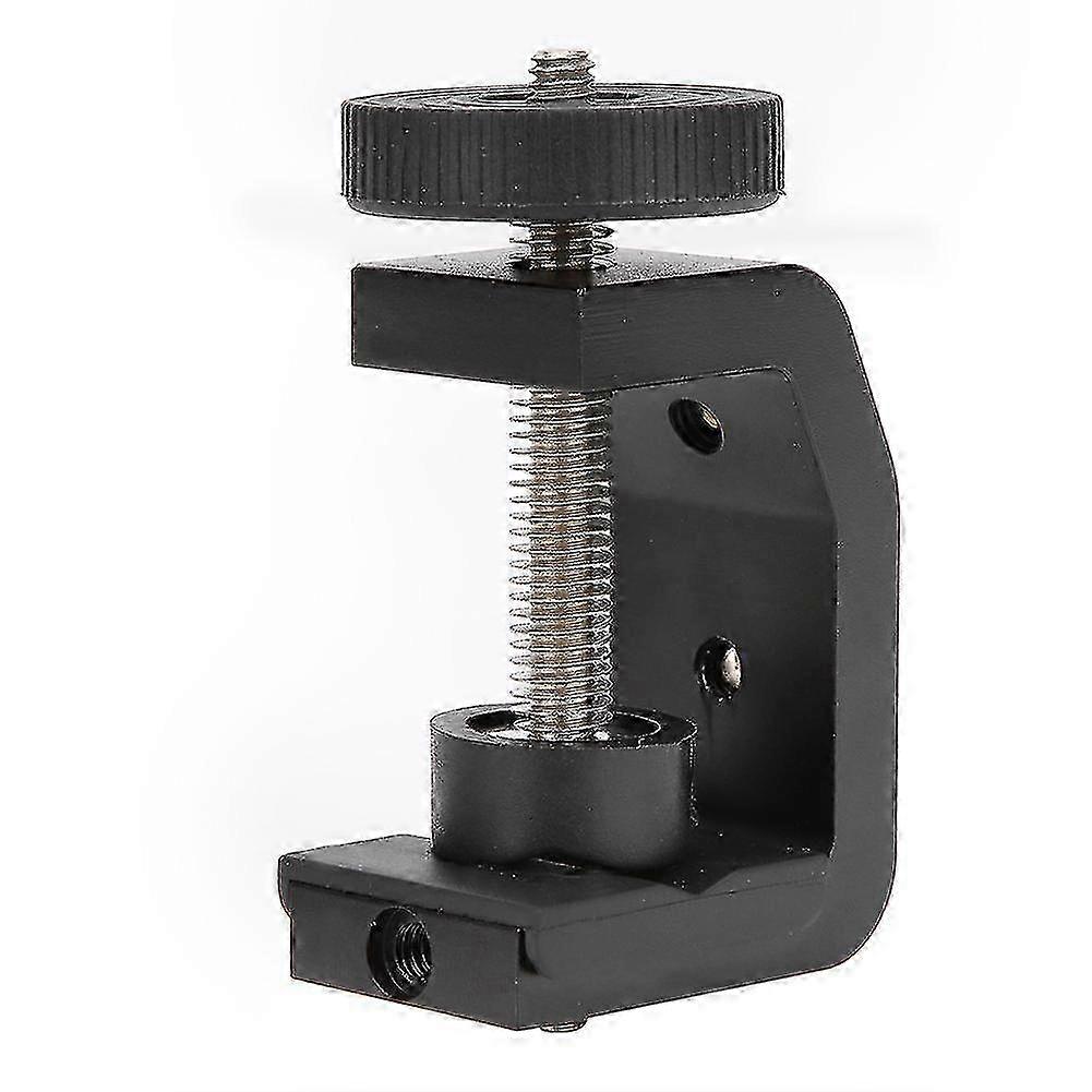 Aluminum Alloy C-Clip Desk Mount Compatible with Flashlight & Camera Tripod Stands