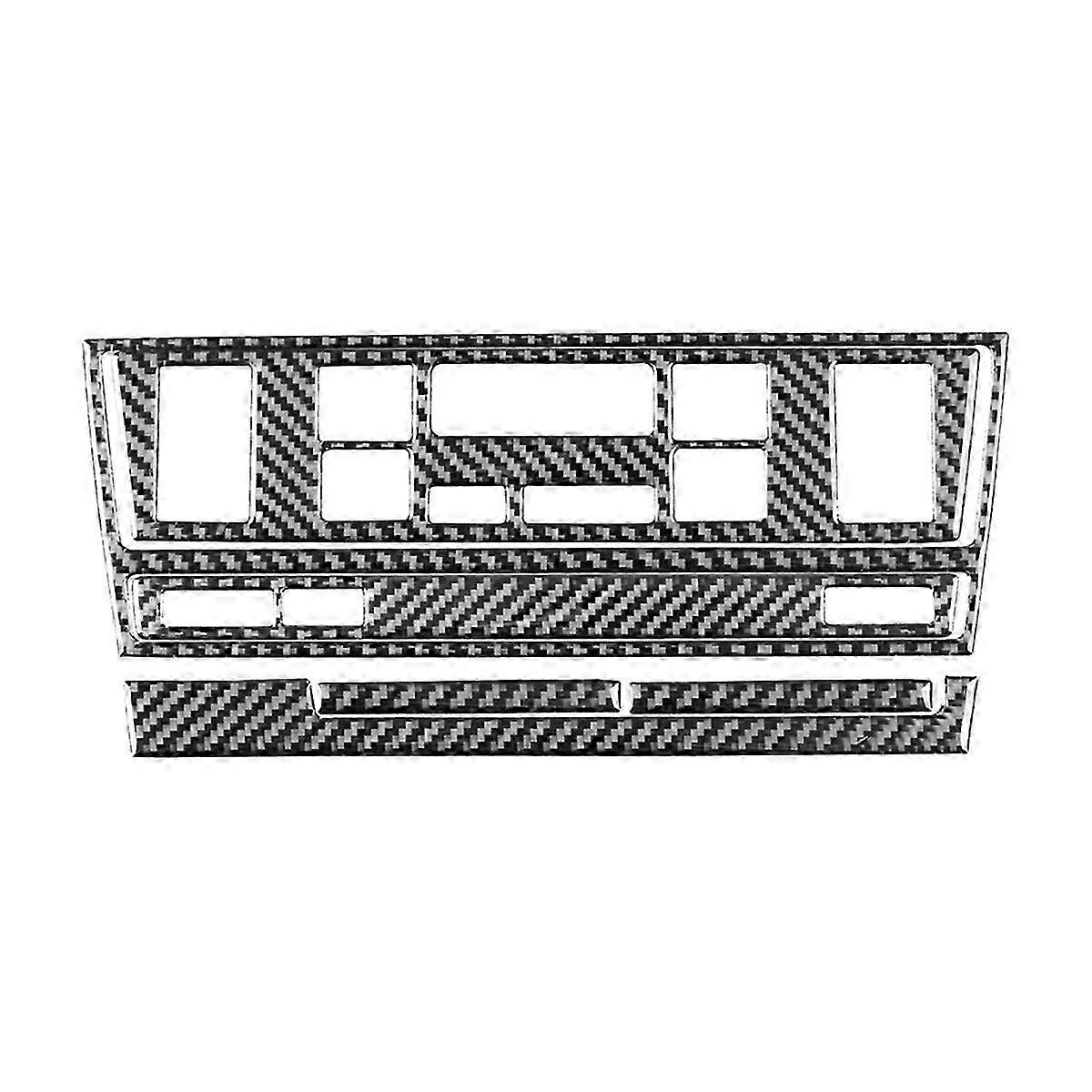 Enhanced Carbon Fiber Center Console Air Condition Button Frame Cover Tri for BMW 5 Series E39 1998-2003 LHD Vehicles