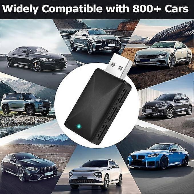 For vehicles equipped with CarPlay/Android Auto  USB C/USB-A Wireless adapter  plug and play