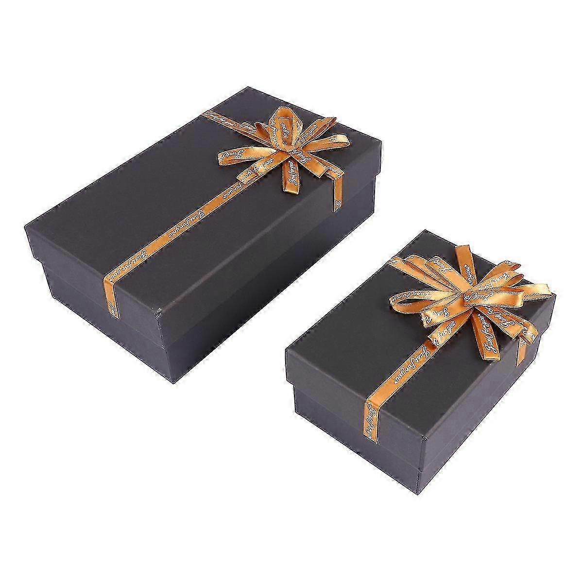 2pcs Delicate Gift Box Elegant Packing Present Storage Case Treat B...