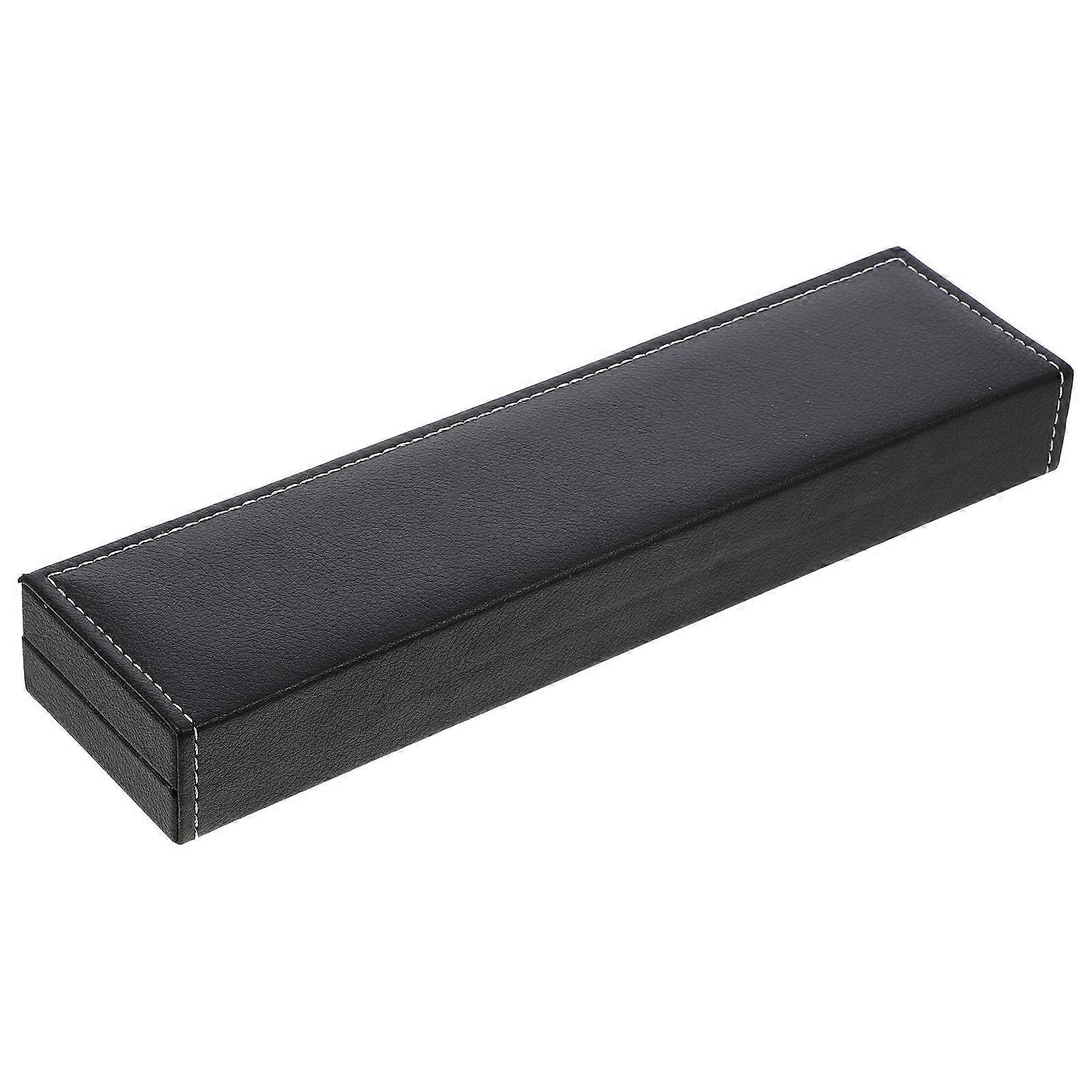 Portable PU Watch Box for Men – Compact Rectangular Jewelry Storage Case – Lightweight Travel Display Organizer with Durable Design and Protective