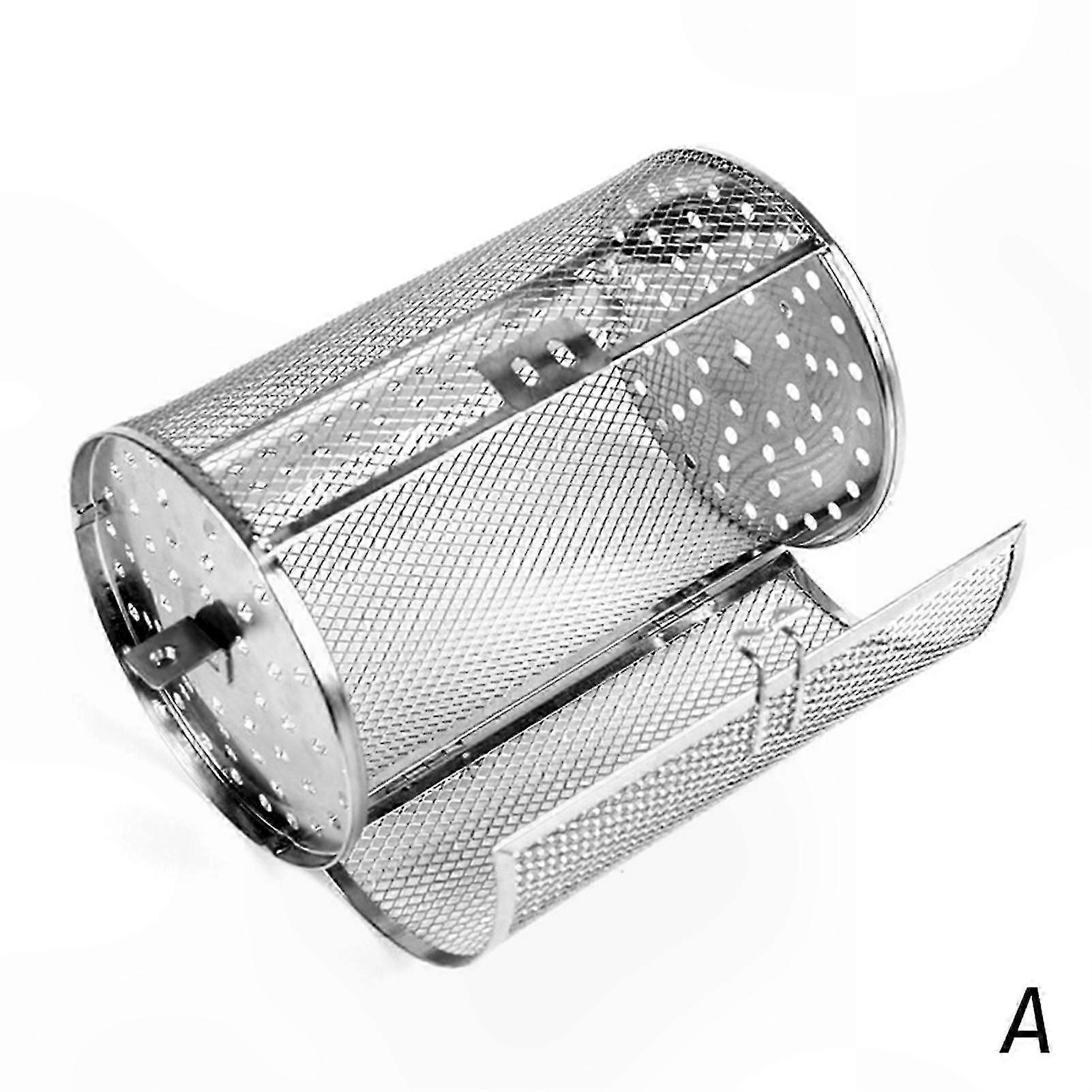 Stainless Steel Rotisserie Basket for Oven and Grill, Durable Roasting Drum with Rotating Design for Air-Frying Convenience