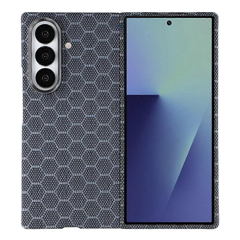 Compatible For Samsung Galaxy Z Fold7 5G Magnetic Case Honeycomb Texture Aramid Fiber Phone Cover with Front Frame
