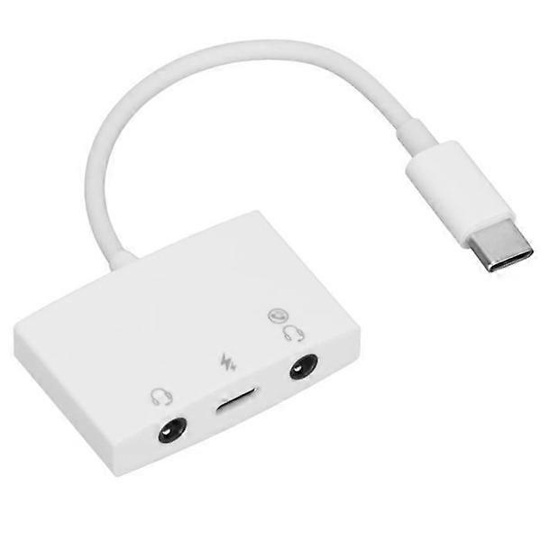 HURRISE 3in1 Typ C Audio Adapter 3 in 1 Kopfhörer Splitter USB auf C Übertragung