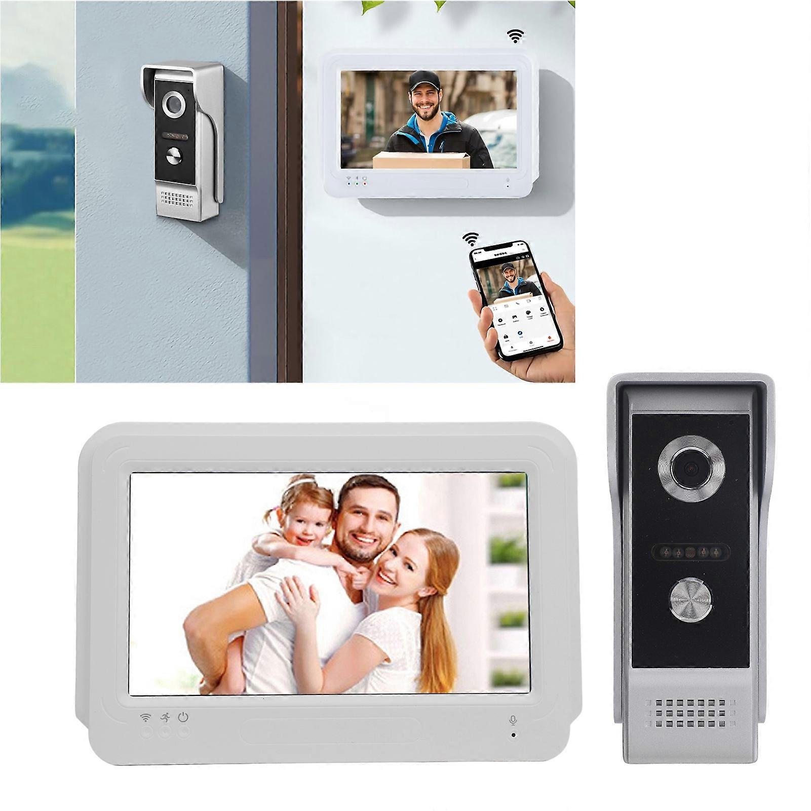 7 Inch Video Intercom System with 2MP Camera, Night Vision, IP65