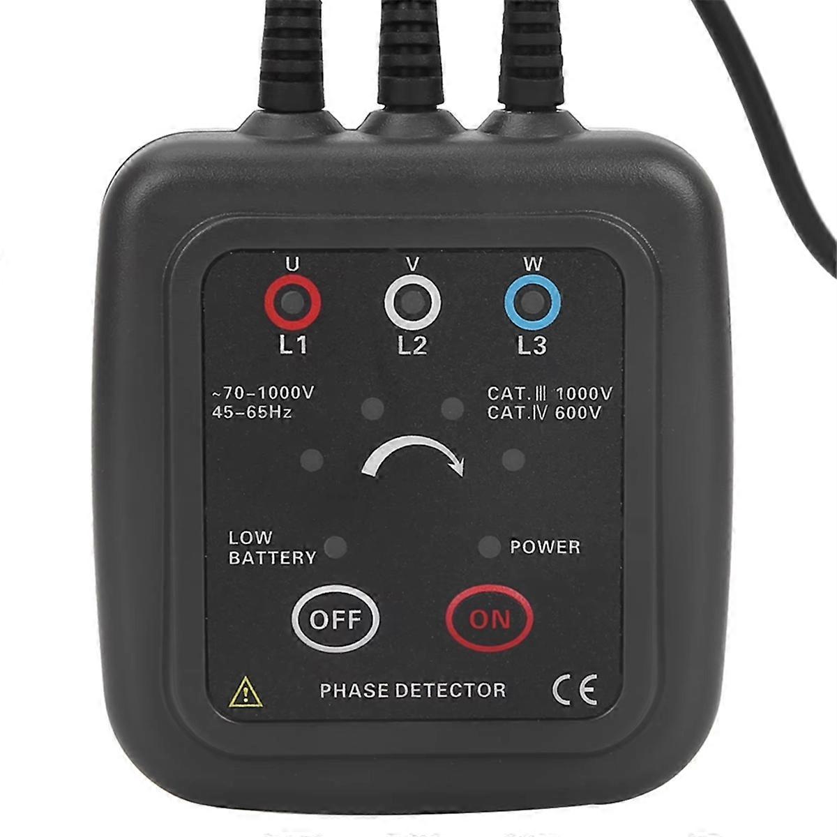 AC 70-1000V ETCR1000C Non Contact Phase Sequence Detector Meter Phase Rotation Monitor Phase Sequence Meter