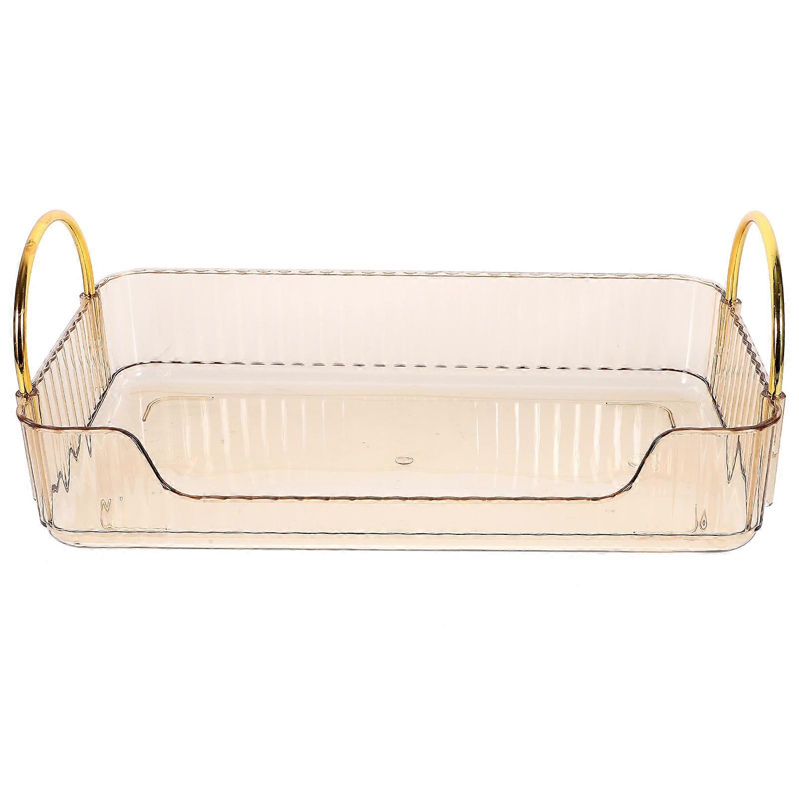 Golden Storage Shelf for Bathroom with Excellent Texture and Dual Handle for Easy Organization