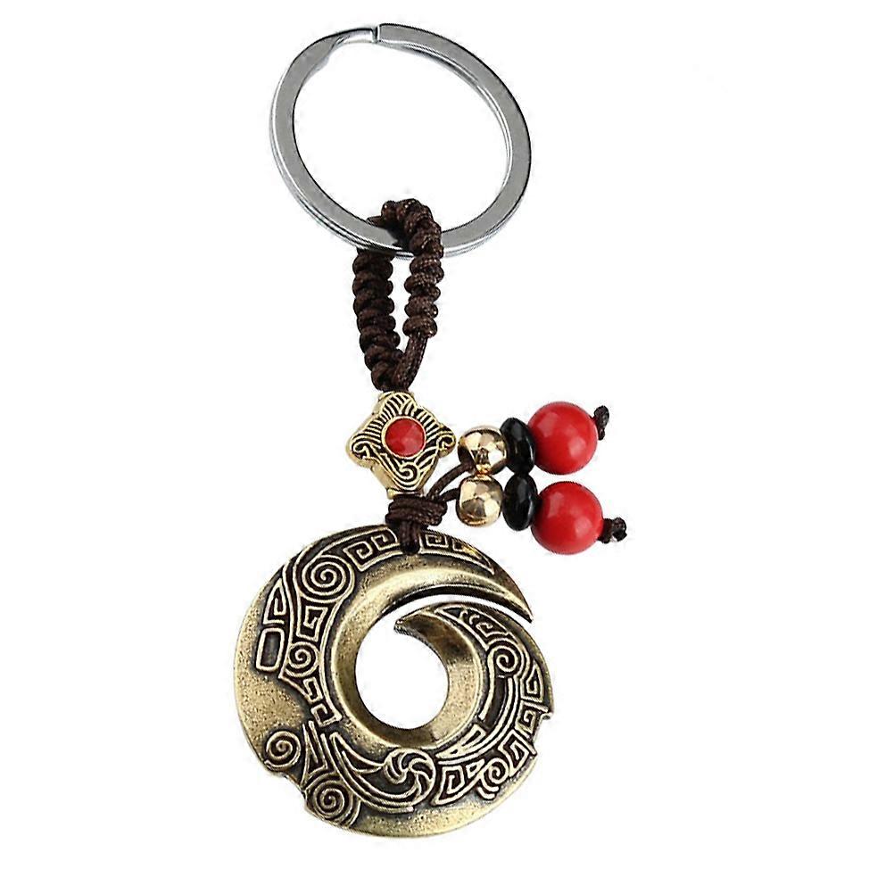 Elegant Copper Hanging Key Chain Dragon Hook Shape Decorative Effect Unique Chic Assorted Color 1Pack