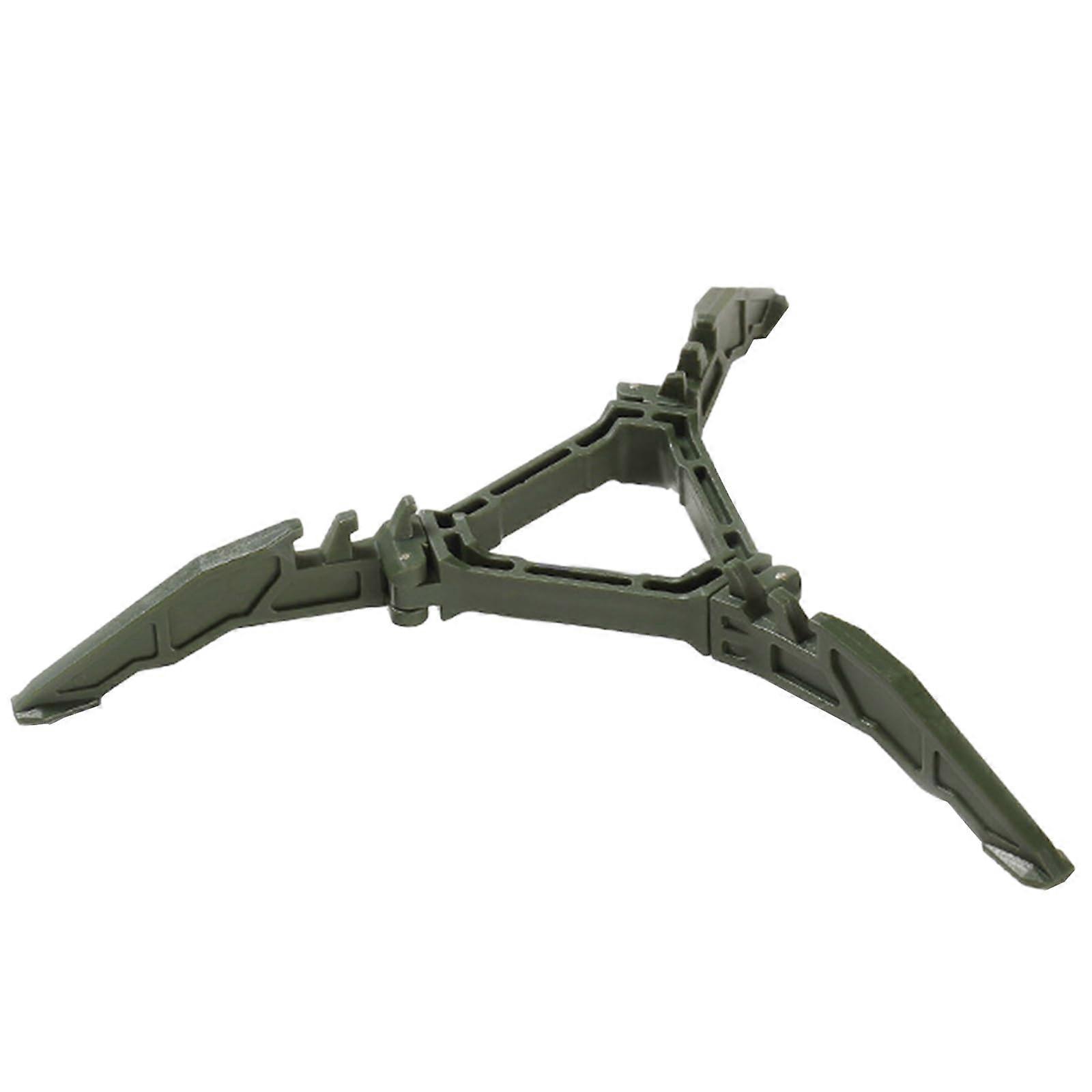 Portable Folding Cooking Stand Camping Bottle Rack Adjustable Canister Stands Tripod Clamp Army Green