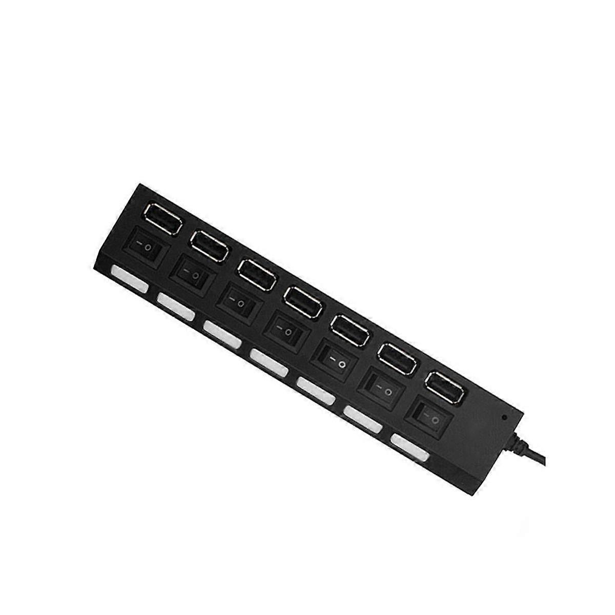 USB-Hub 2.0 USB-Splitter Multi-Hub-Adapter USB-Netzteil mit mehreren Anschlüssen mit Schalterzubehör