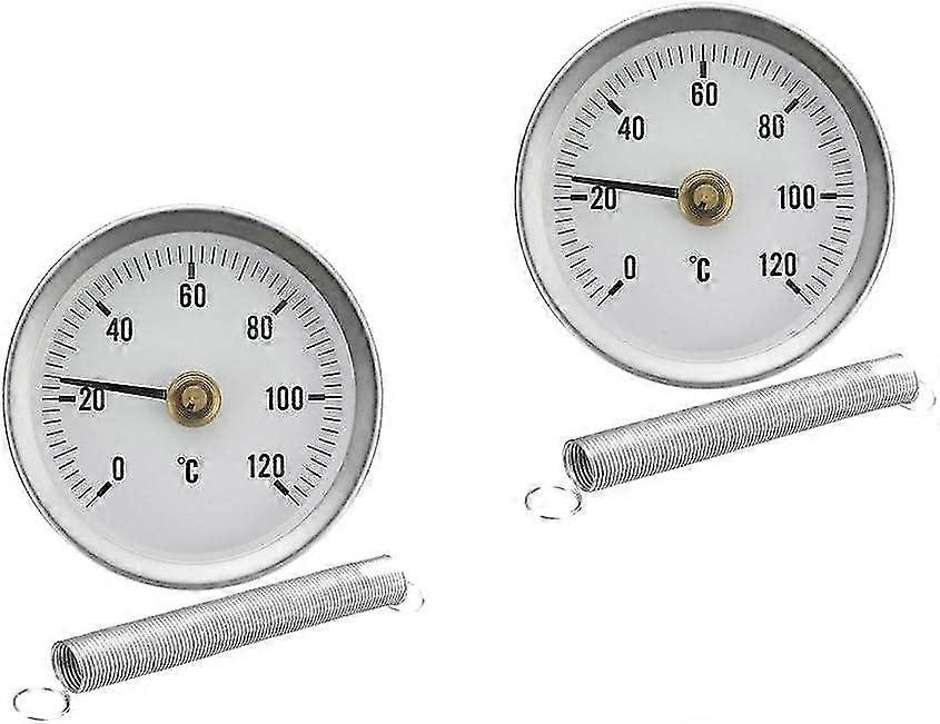 Clip-on Bimetal Thermometer Temperature Gauge Spring Dial - 2 pieces