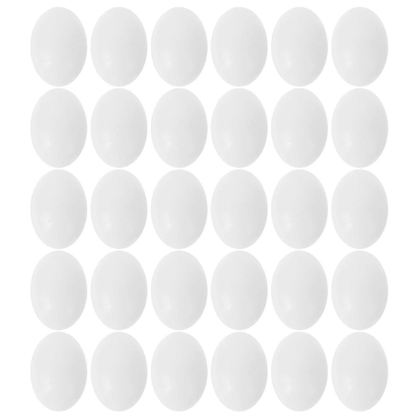 30Pcs Solid Plastic Pigeon Eggs for Tricking Birds to Stop Laying Eggs