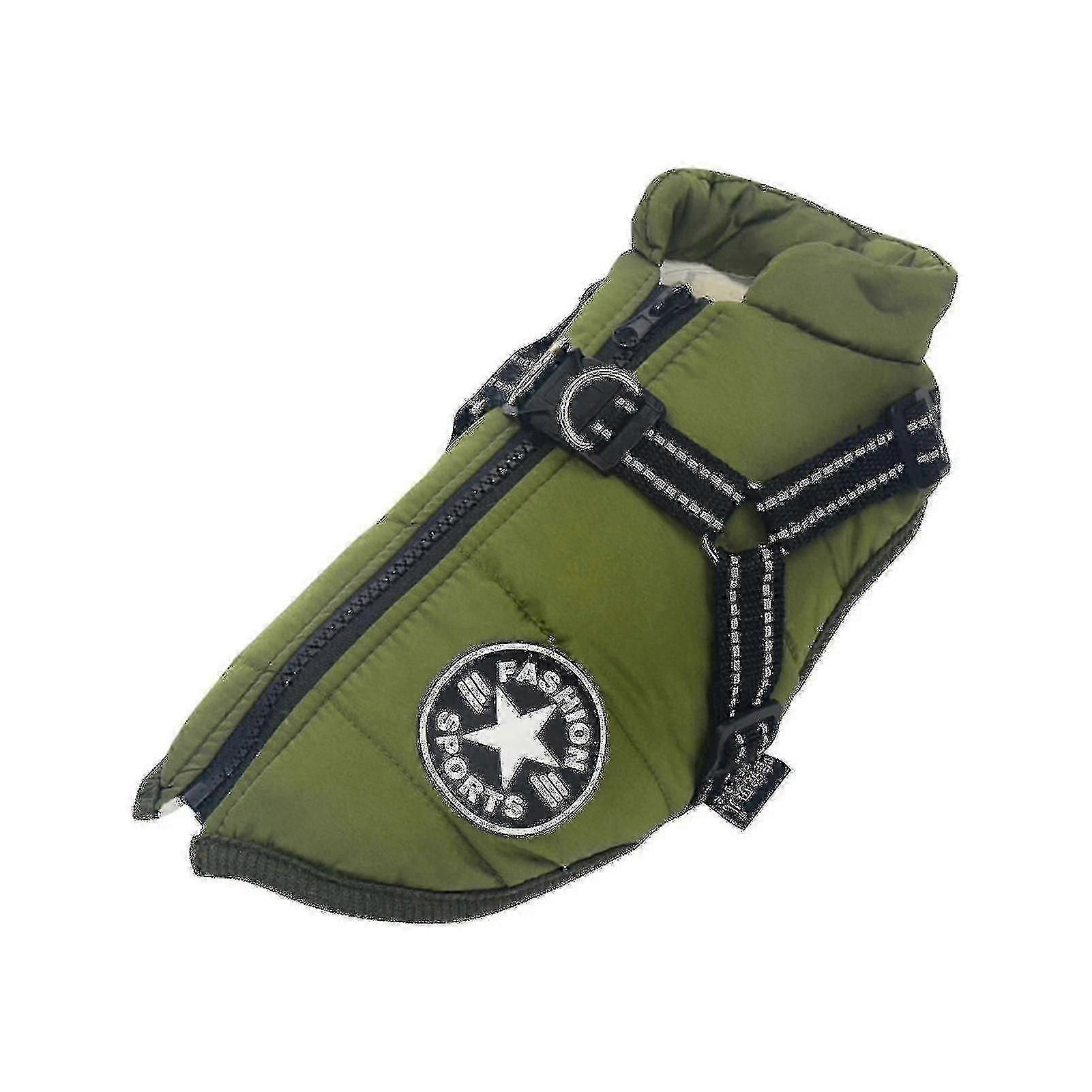 Küçük / Büyük Köpek İçin Koşum Takımı ile Sıcak Su Geçirmez Köpek Ceket Kış Pamuk Yastıklı S-5xl Tw