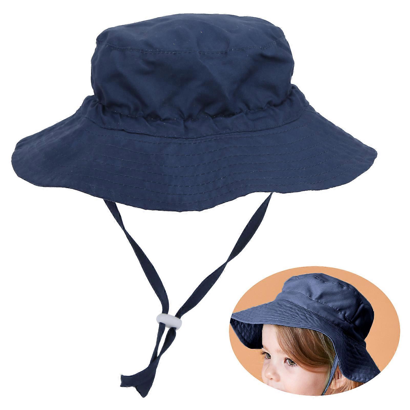Children's Adjustable Bucket Hat Dark Green M 50-54cm Beach Cap