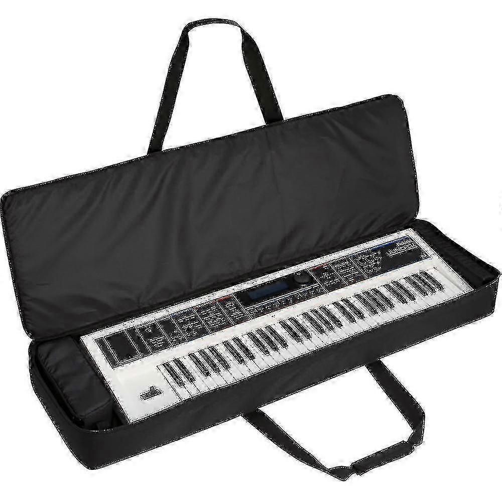 Black Protective Carry Bag for 61-Key Electric Keyboard with Padded Design