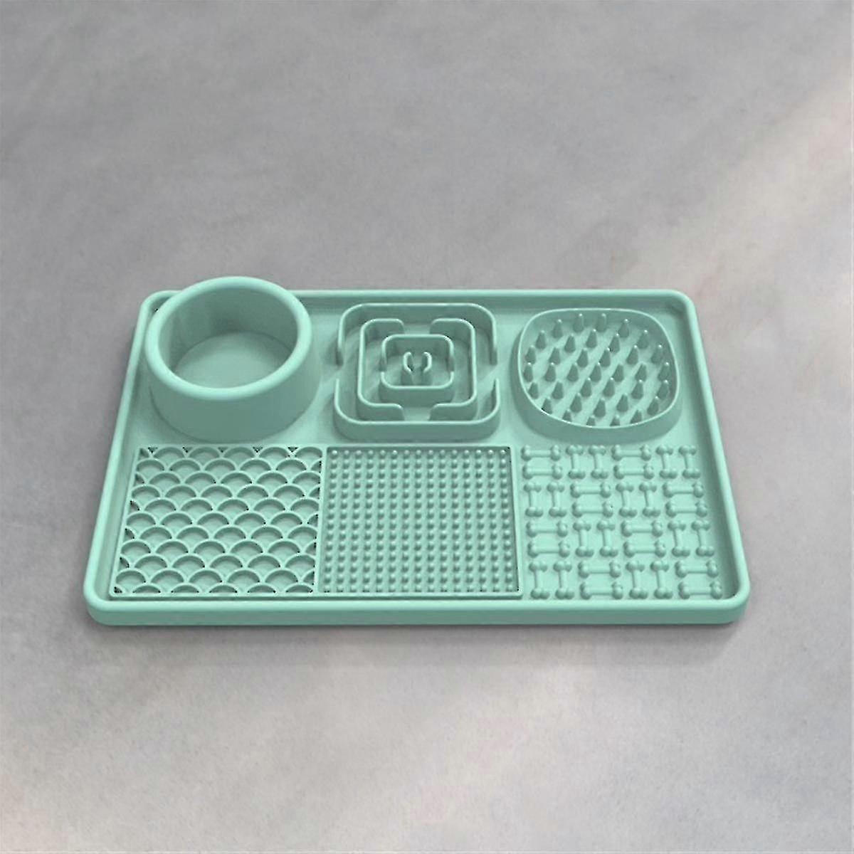 Dog & -Specific Licking Mat Slow Feeder Bowl,Advanced Slow Food Bowl with Suction Cups, Used to Relieve Dog Anxiety-A