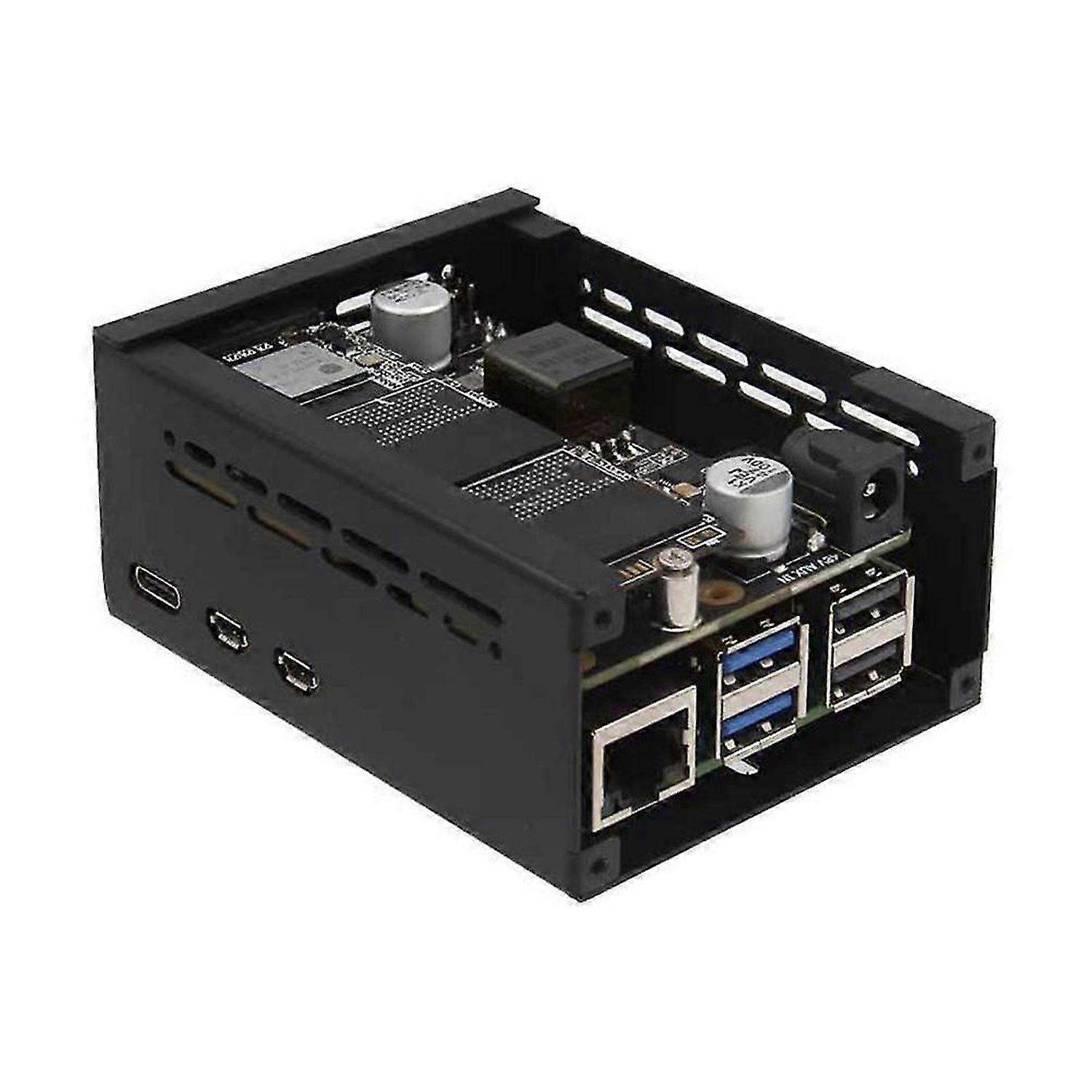X1002 Expansion Board for Pi 5 NVMe&POE Expansion Board PCIE to M.2 NVME SSD Adapter Board with Case for RPI 5