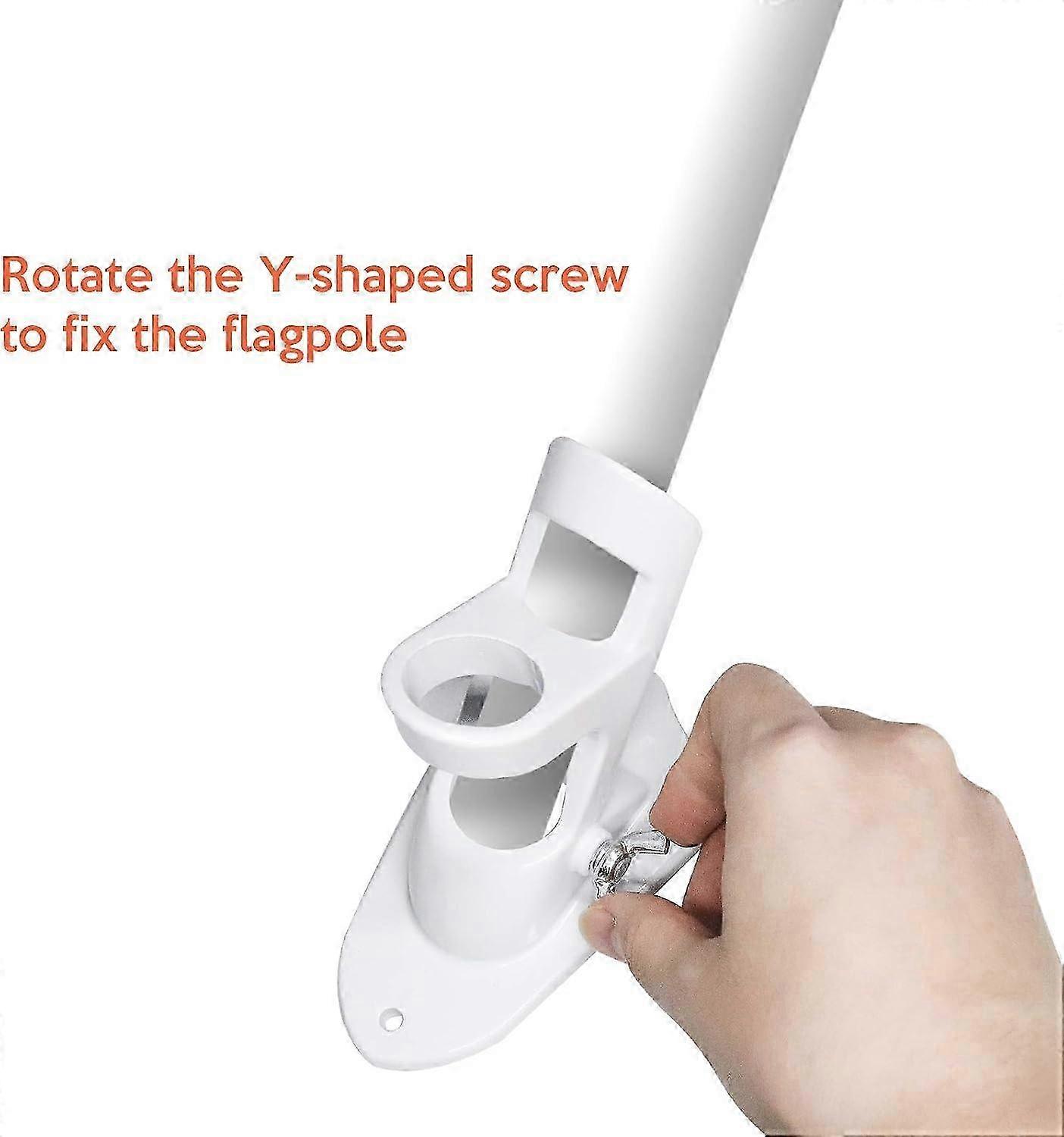 Adjustable Flagpole Stand Aluminum Flagpole Base with Two Positions for 1" Diameter Flagpoles V1A08 (White) WddnAot 2025