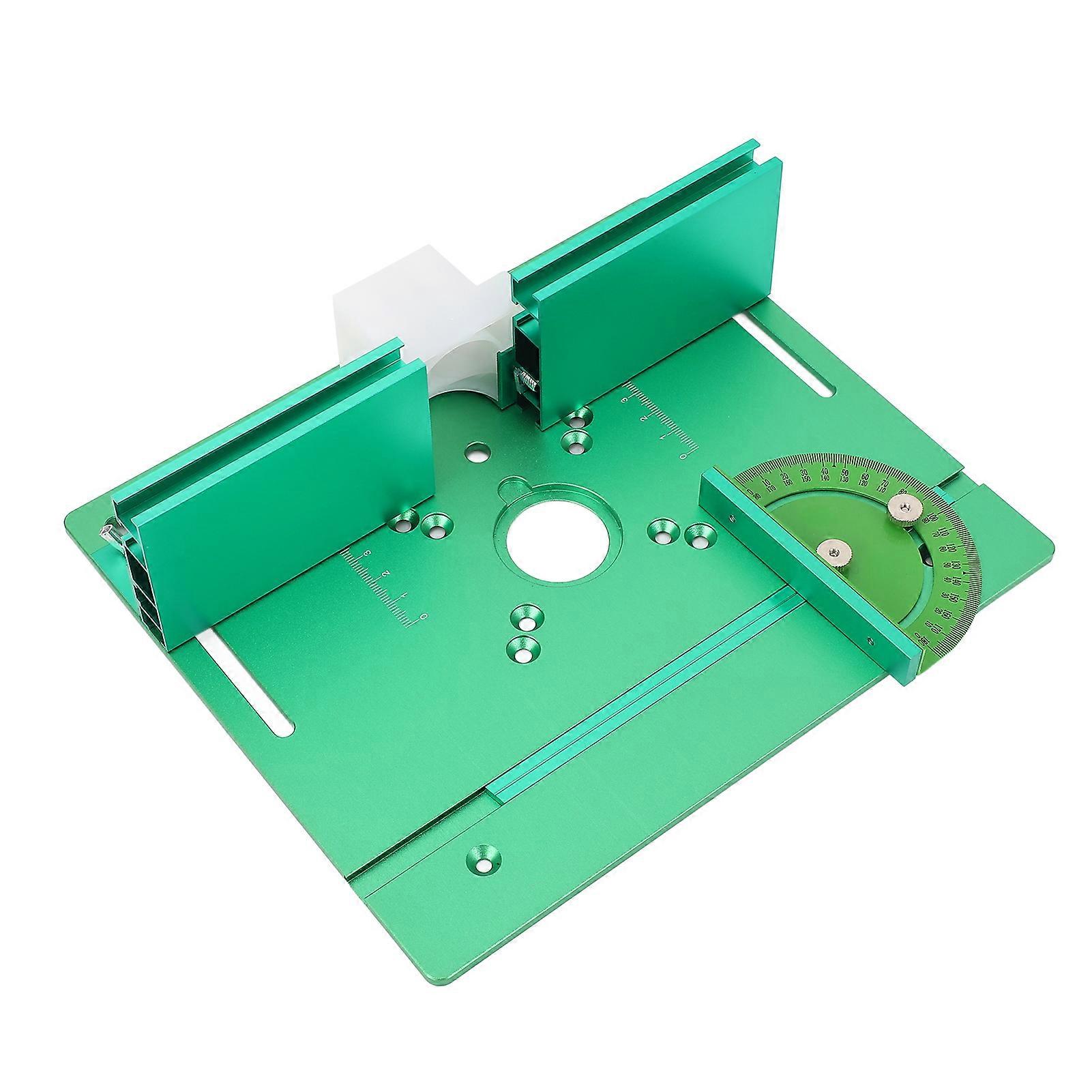 Aluminium Router Table Insert Plate C8 Green 64-66mm Diameter