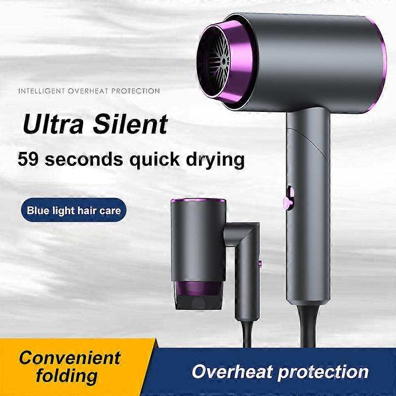 1200W Rotating Folding Hair Dryer with Wall-Mounted Bracket