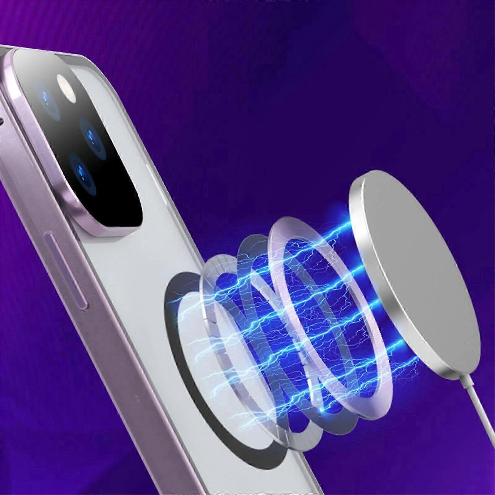 Magnetic MagSafe Case for iPhone 15 with HD Tempered Glass and Camera Protector, Shockproof for UK Users