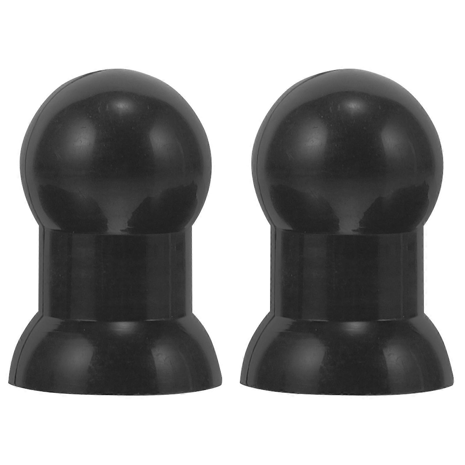 Dome Shape Umbrella Tip Caps Designed For Umbrella Accessory Prevent Scratches Black 2Pcs