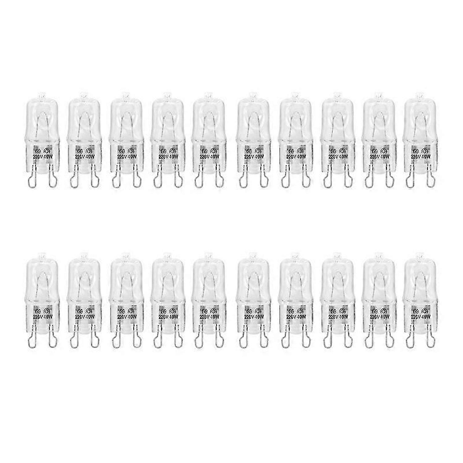 G9 Oven Light High Temperature Halogen Bulb Lamp for Refrigerators Ovens Fans 40W 500℃ Pin Bulb