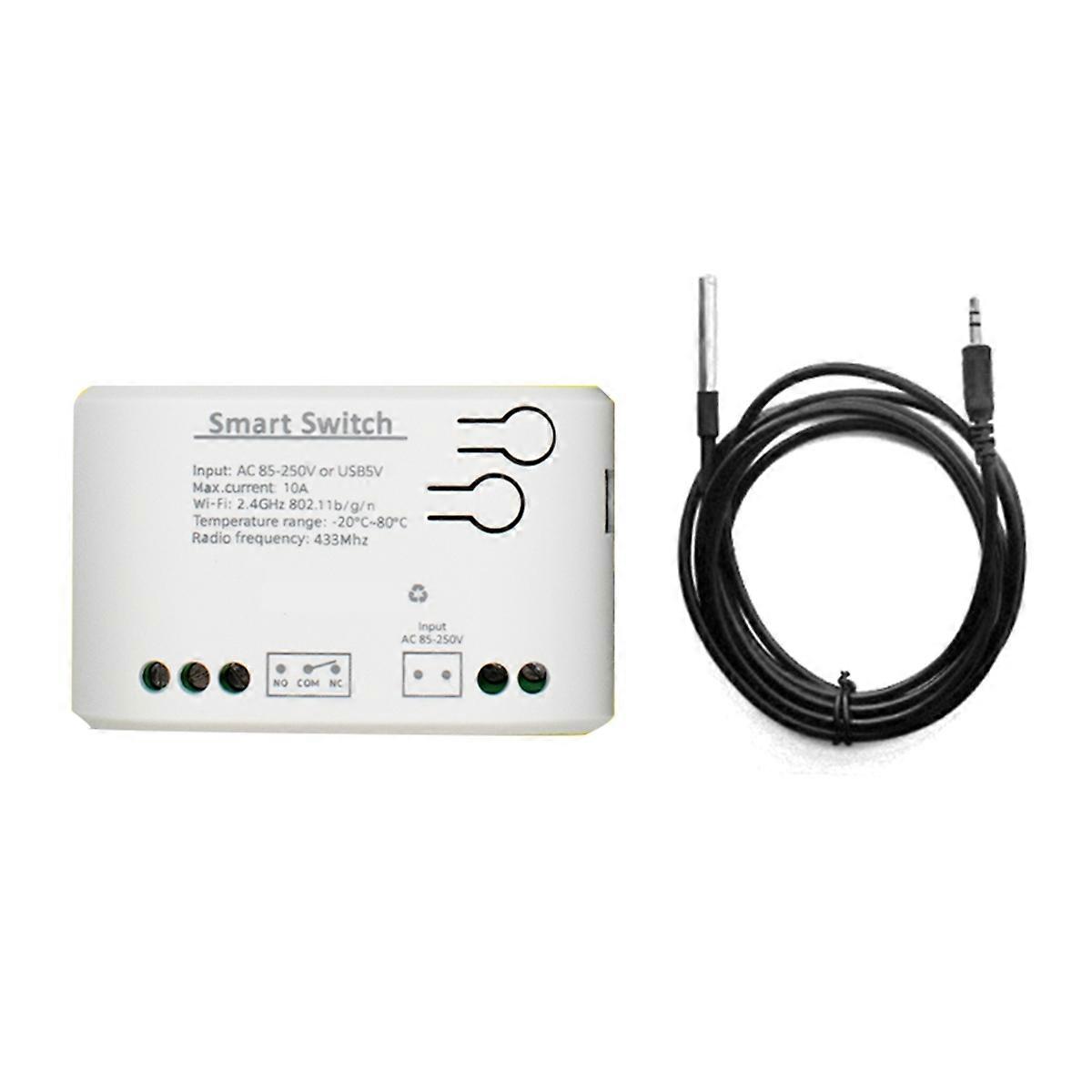 Controller Switch WiFi Smart Temperature Switch 10A Temperature Sensor Works with Home 85-250V