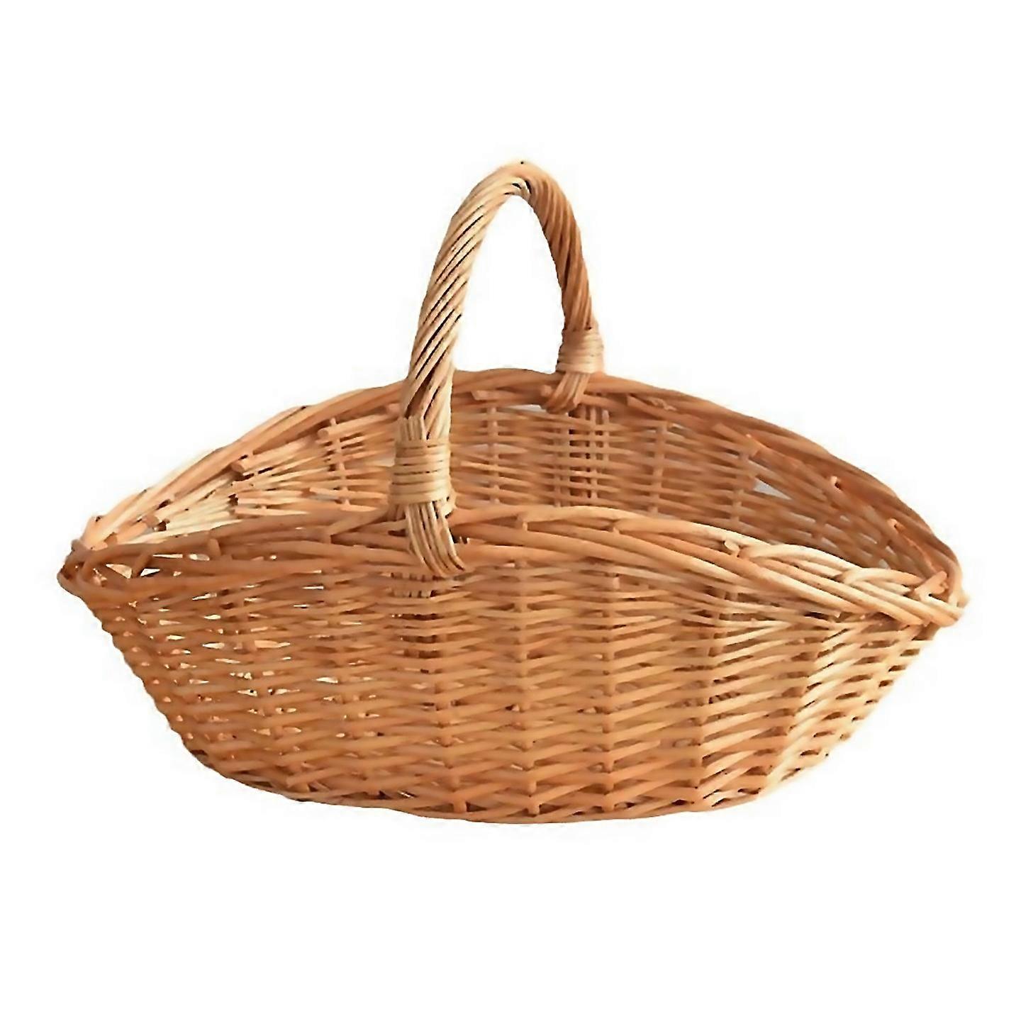 For Willow Fruit Picnic Basket Rattan Egg Basket Kitchen Storage Basket